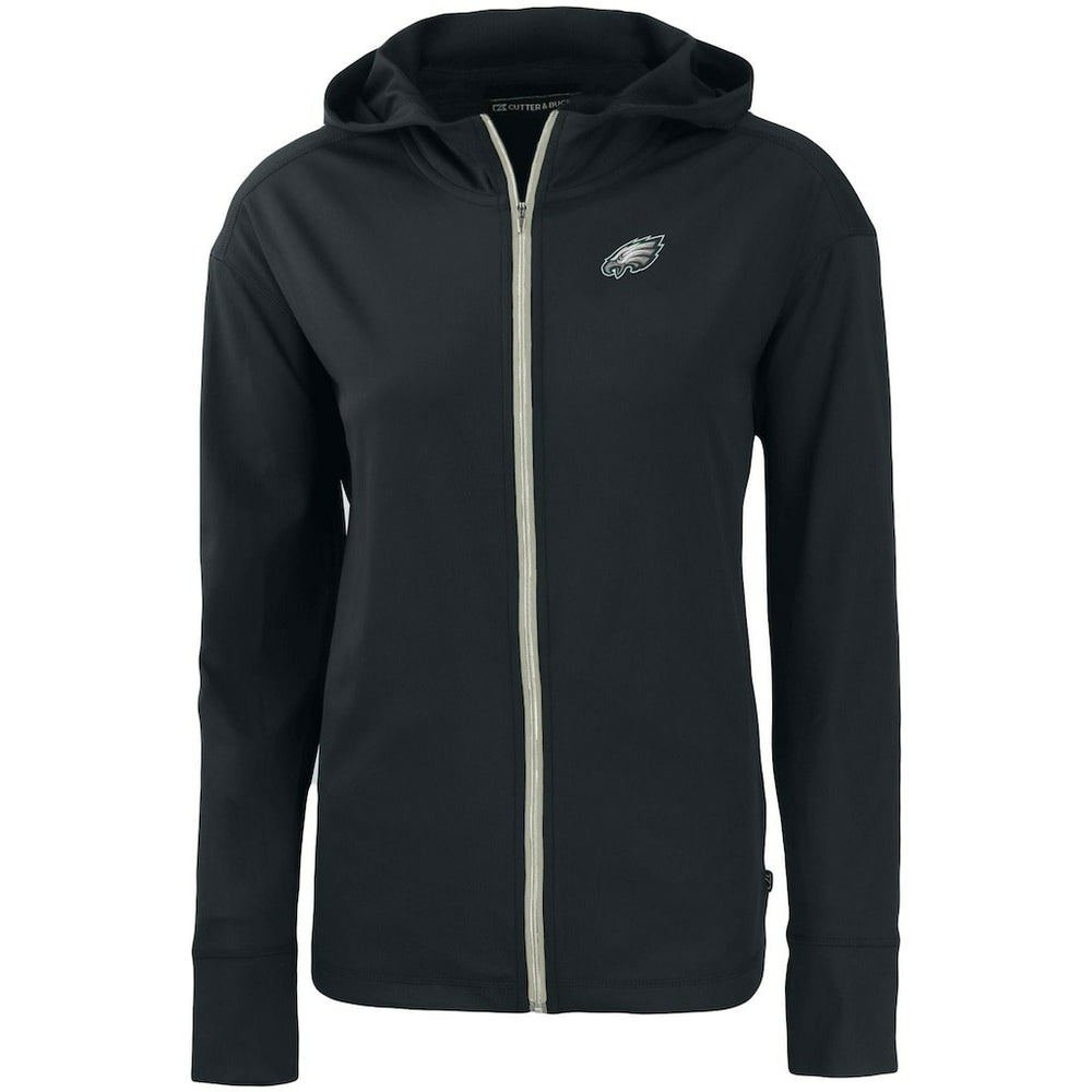 Philadelphia Eagles Cutter & Buck Women's Primary Mark Daybreak Eco Recycled Full-Zip Hoodie Black