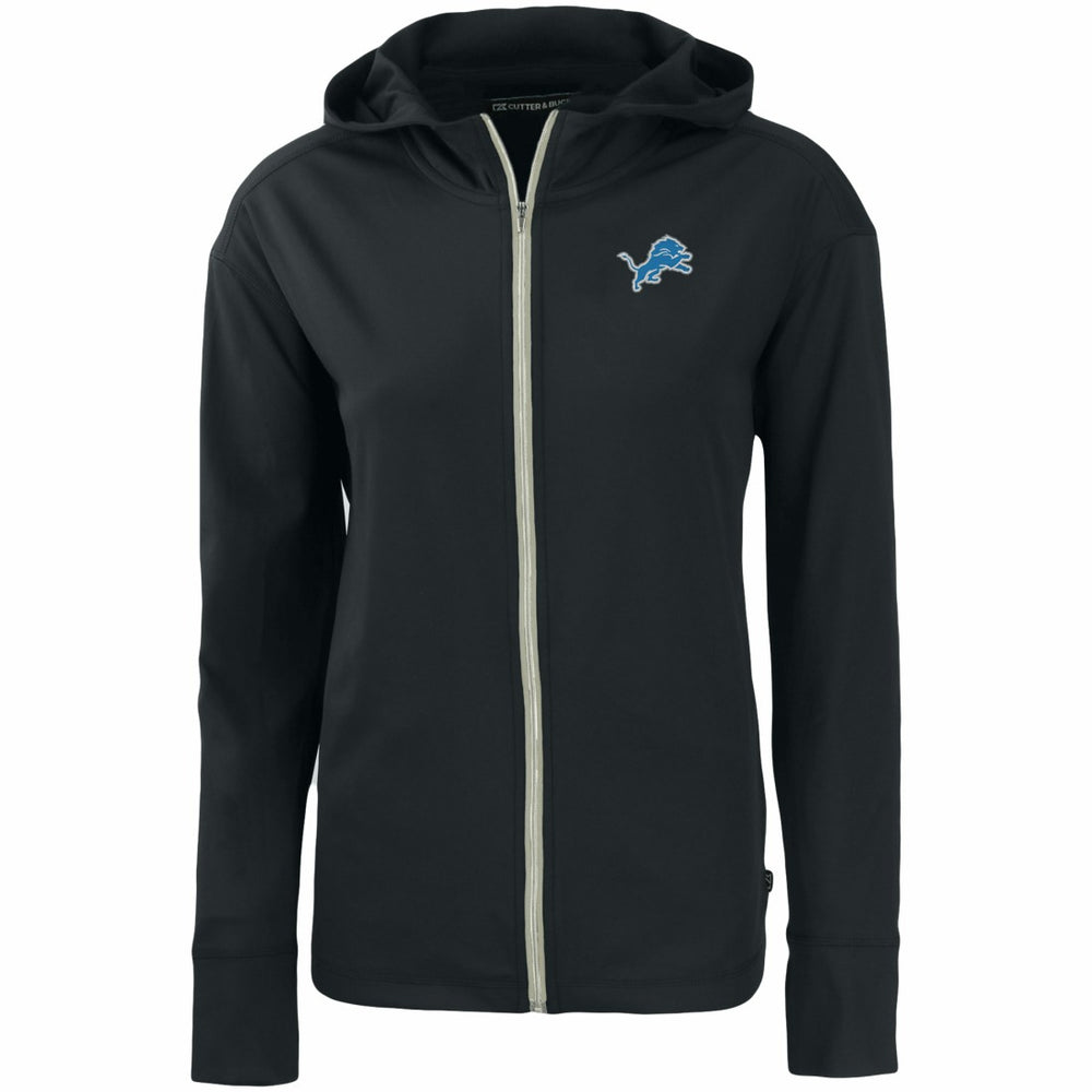 Detroit Lions Cutter & Buck Women's Primary Mark Daybreak Eco Recycled Full-Zip Hoodie Black