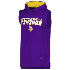 Minnesota Vikings MSX by Michael Strahan Captain Sleeveless Hoodie T-Shirt Purple