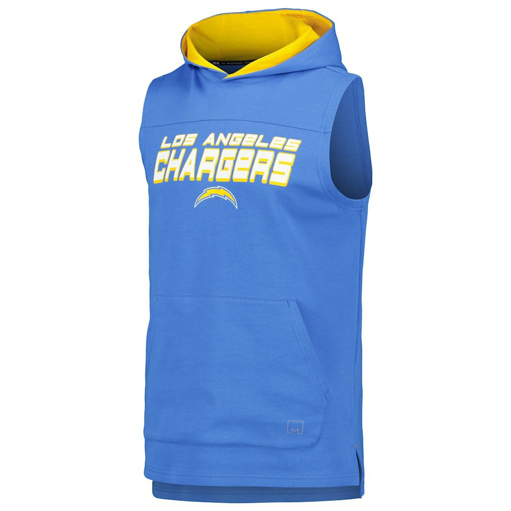 Los Angeles Chargers MSX by Michael Strahan Captain Sleeveless Hoodie T-Shirt Powder Blue