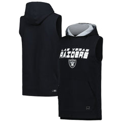Las Vegas Raiders MSX by Michael Strahan Captain Sleeveless Hoodie T-Shirt Black