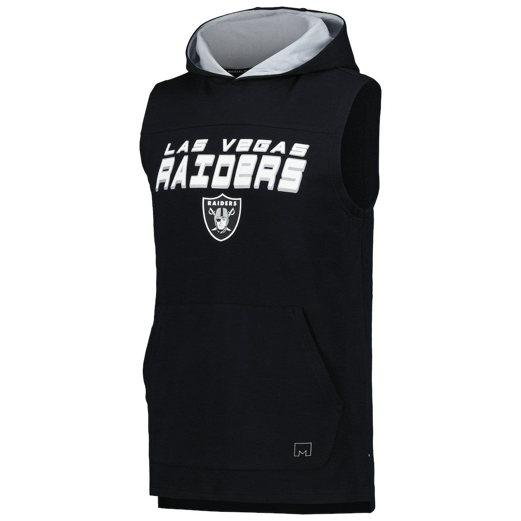 Las Vegas Raiders MSX by Michael Strahan Captain Sleeveless Hoodie T-Shirt Black