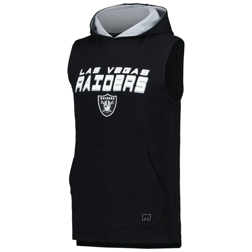 Las Vegas Raiders MSX by Michael Strahan Captain Sleeveless Hoodie T-Shirt Black