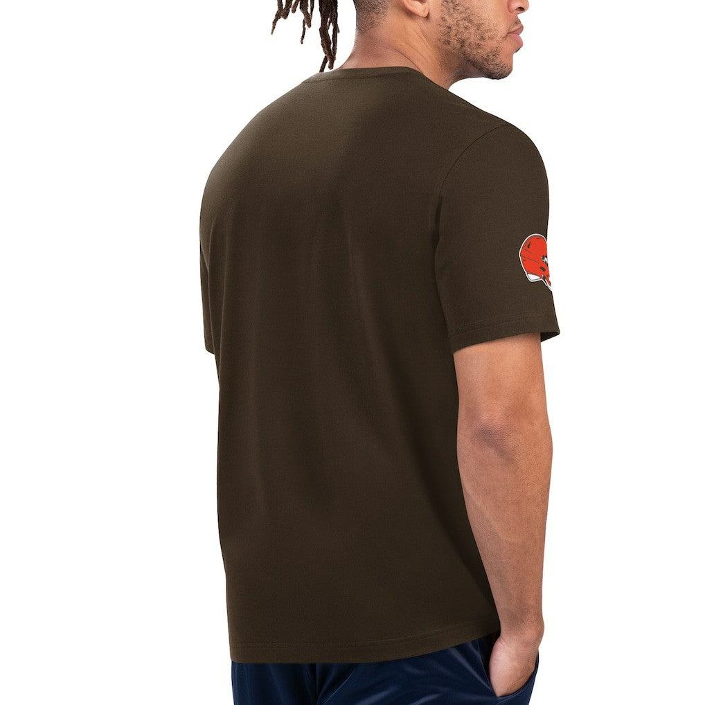 Cleveland Browns Starter Finish Line Extreme Graphic T-Shirt Brown/Orange