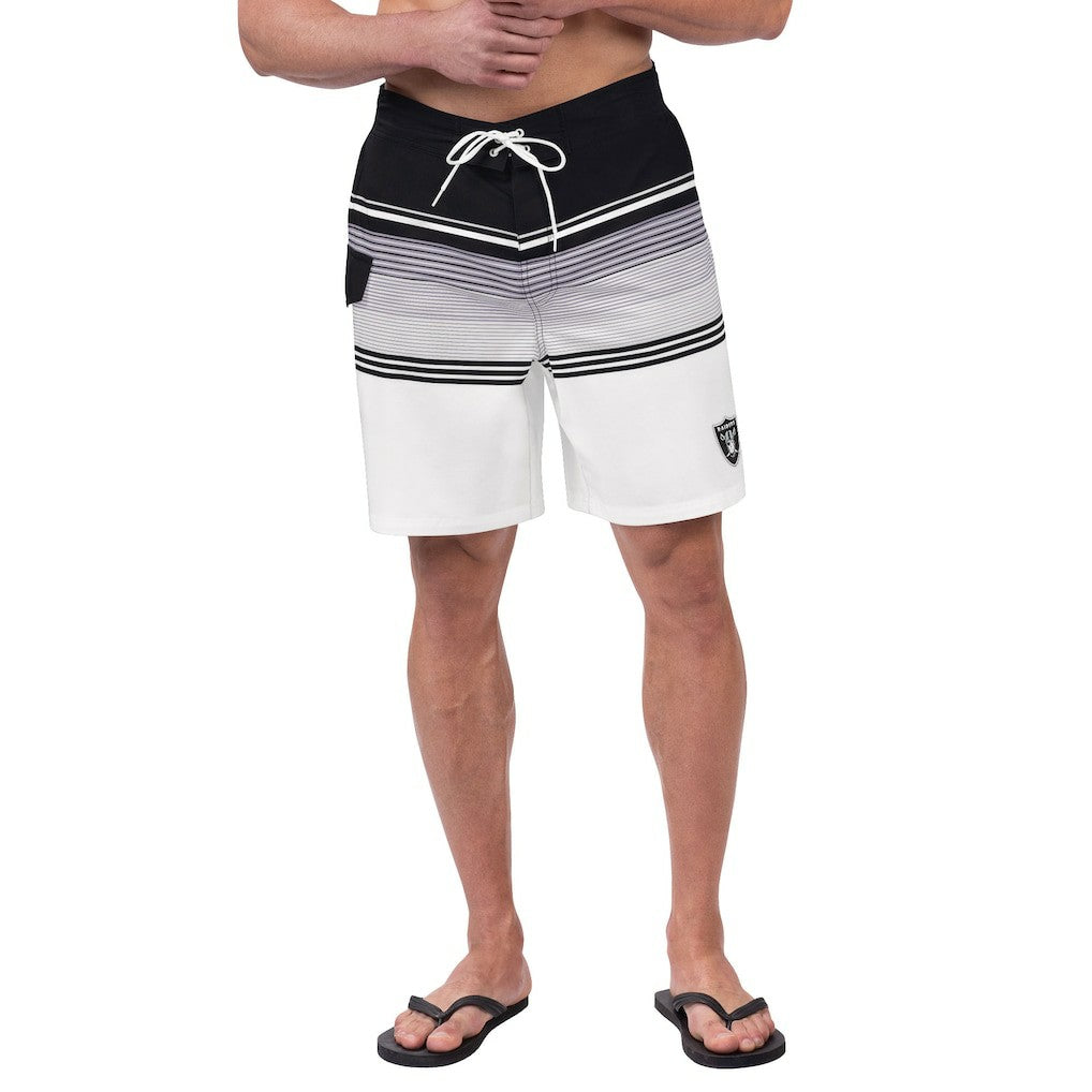 Las Vegas Raiders G-III Sports by Carl Banks Jump Shot Volley Swim Trunks Black