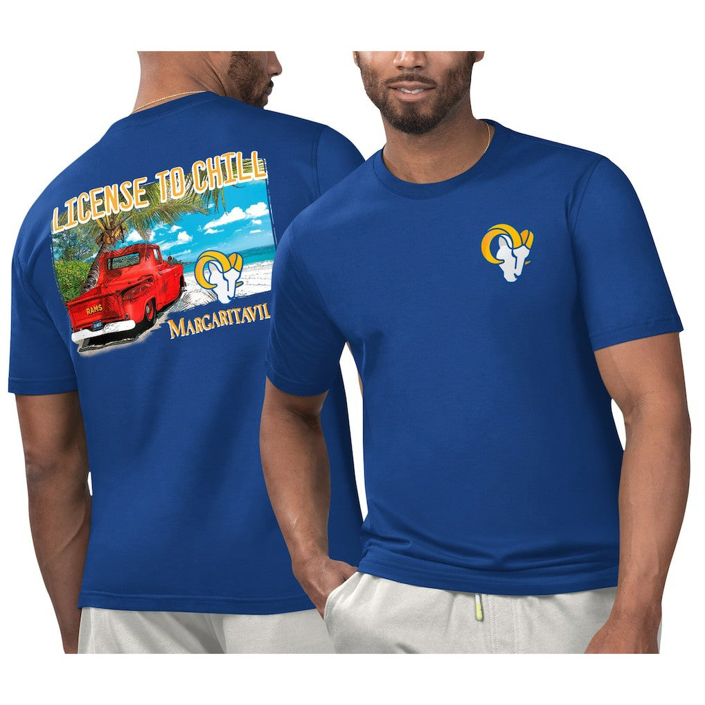 Los Angeles Rams Margaritaville Licensed to Chill T-Shirt Royal