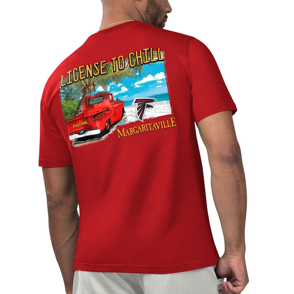 Atlanta Falcons Margaritaville Licensed to Chill T-Shirt Red