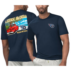 Tennessee Titans Margaritaville Licensed to Chill T-Shirt Navy