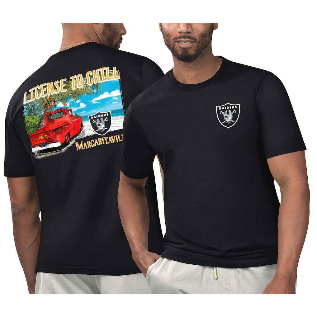 Las Vegas Raiders Margaritaville Licensed to Chill T-Shirt Black