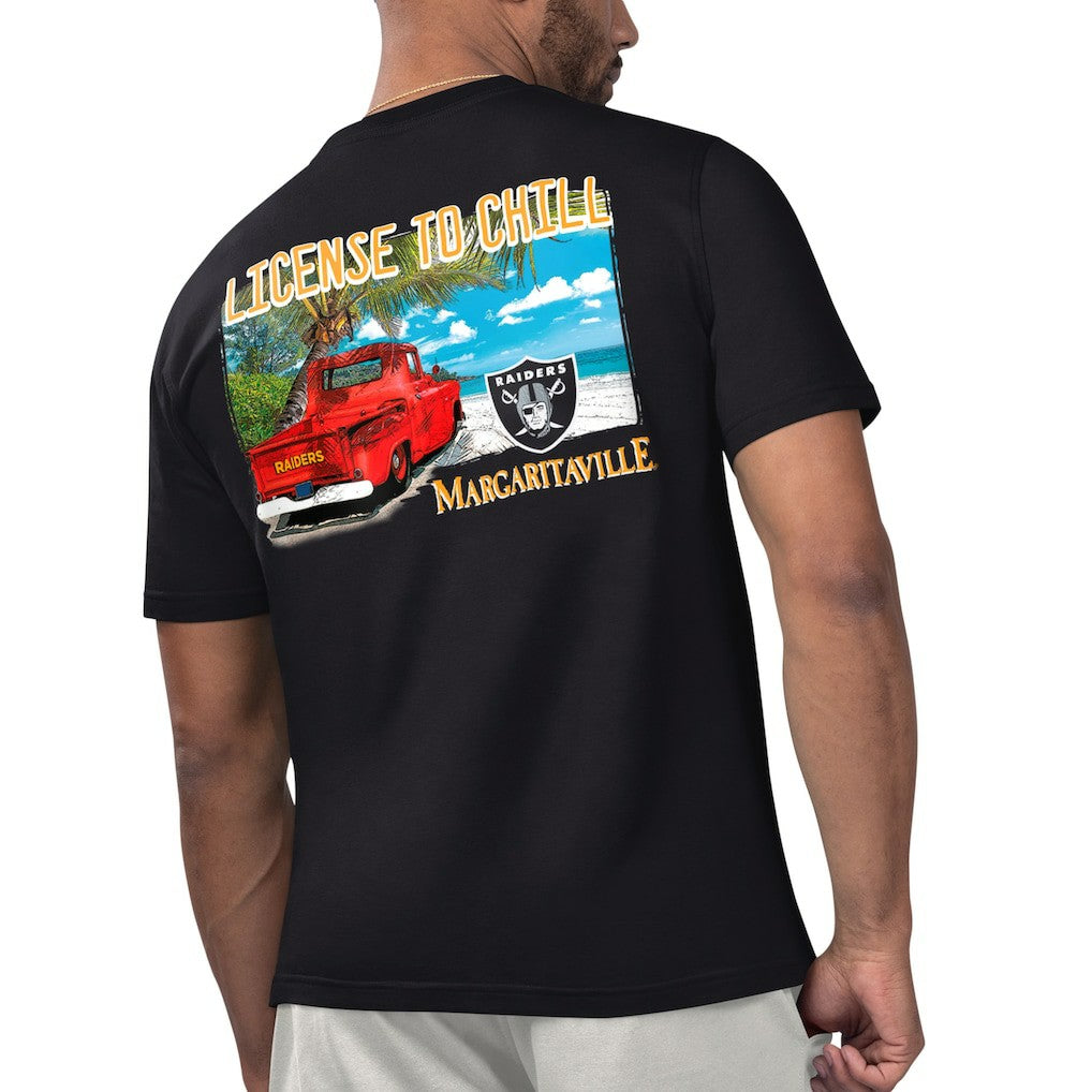 Las Vegas Raiders Margaritaville Licensed to Chill T-Shirt Black