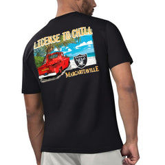 Las Vegas Raiders Margaritaville Licensed to Chill T-Shirt Black
