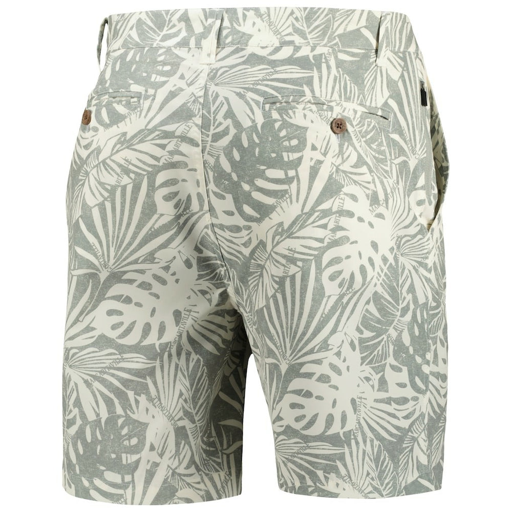 Cincinnati Bengals Margaritaville Sandwashed Monstera Print Amphib Shorts Gray