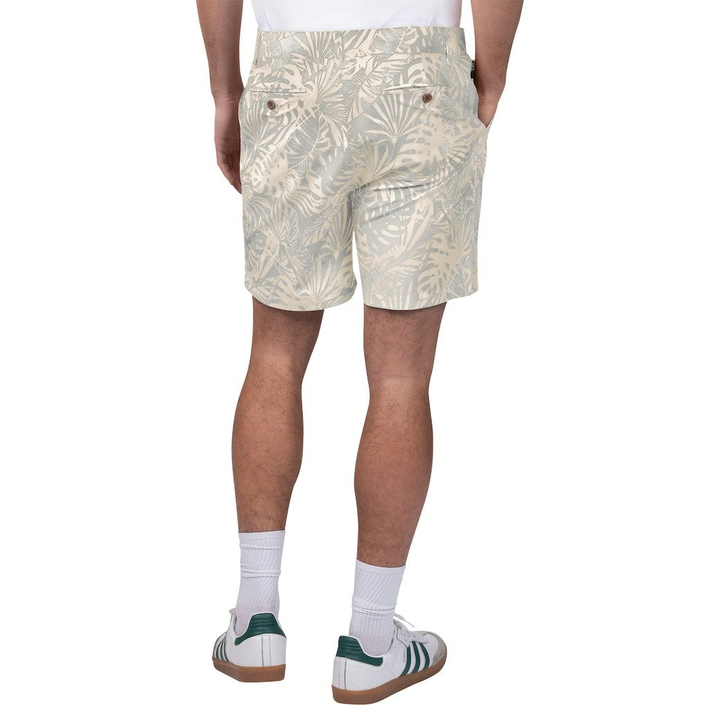 Las Vegas Raiders Margaritaville Sandwashed Monstera Print Amphib Shorts Gray