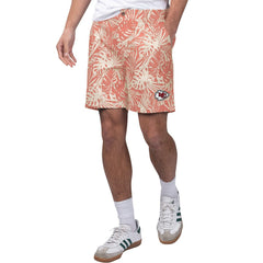 Kansas City Chiefs Margaritaville Sandwashed Monstera Print Amphib Shorts Red