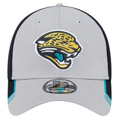 New Era Jacksonville Jaguars Gray Throwback Active Visor Trim 39THIRTY Flex Hat