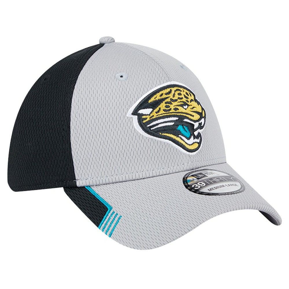 New Era Jacksonville Jaguars Gray Throwback Active Visor Trim 39THIRTY Flex Hat