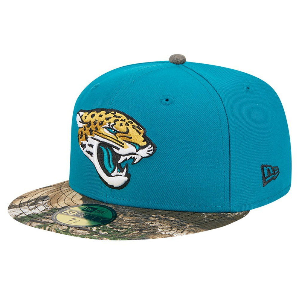 New Era Jacksonville Jaguars Teal Active Two-Tone Camo 59FIFTY Fitted Hat