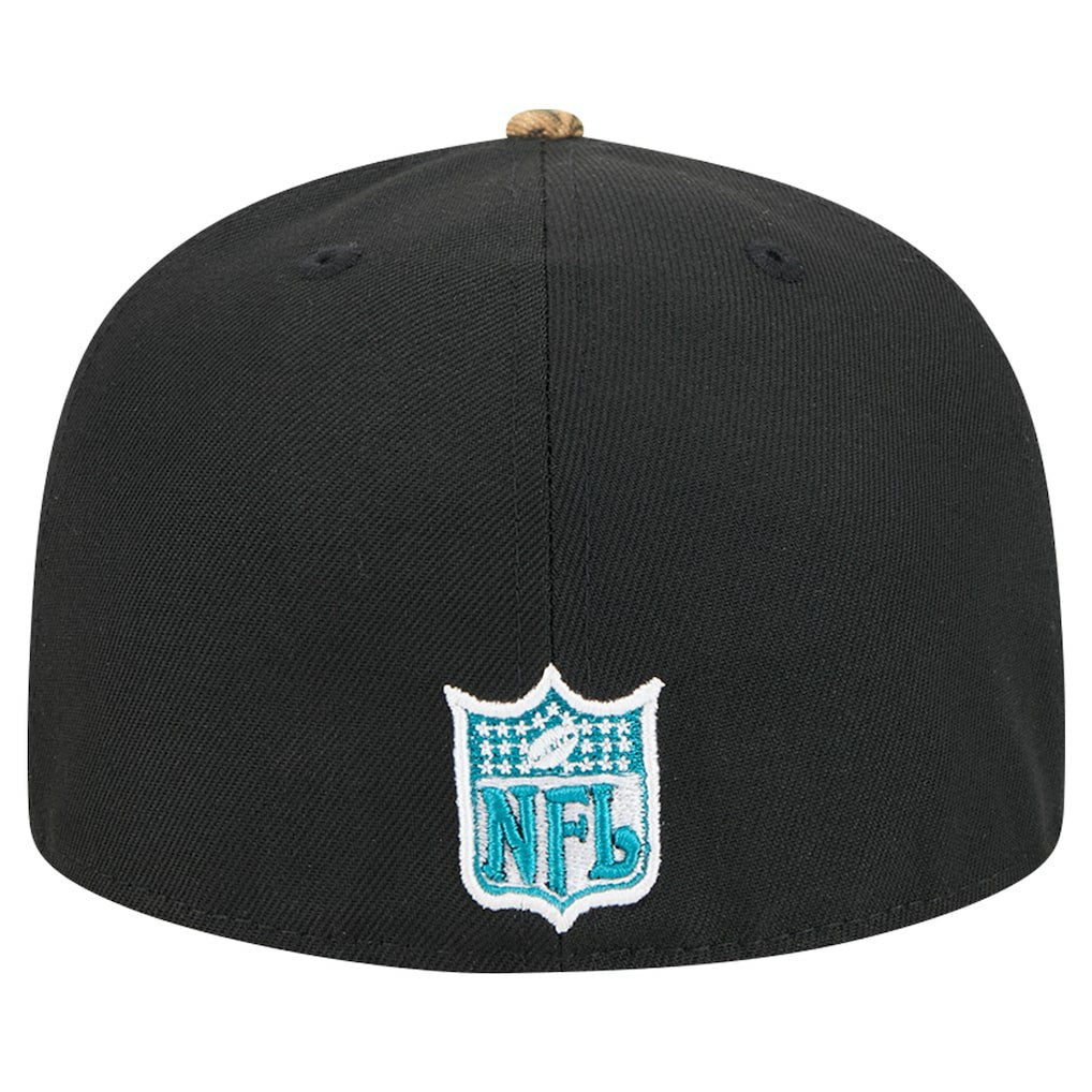 New Era Jacksonville Jaguars Black Active Two-Tone Camo 59FIFTY Fitted Hat