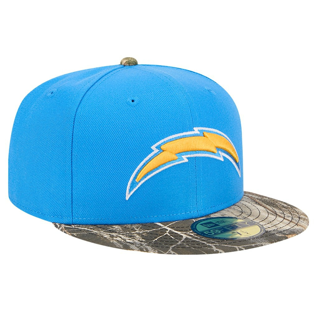 New Era Los Angeles Chargers Powder Blue Active Two-Tone Camo 59FIFTY Fitted Hat