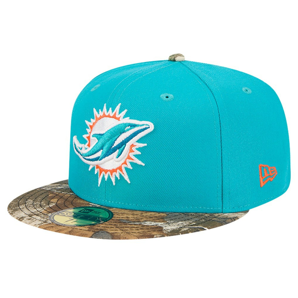 New Era Miami Dolphins Aqua Active Two-Tone Camo 59FIFTY Fitted Hat