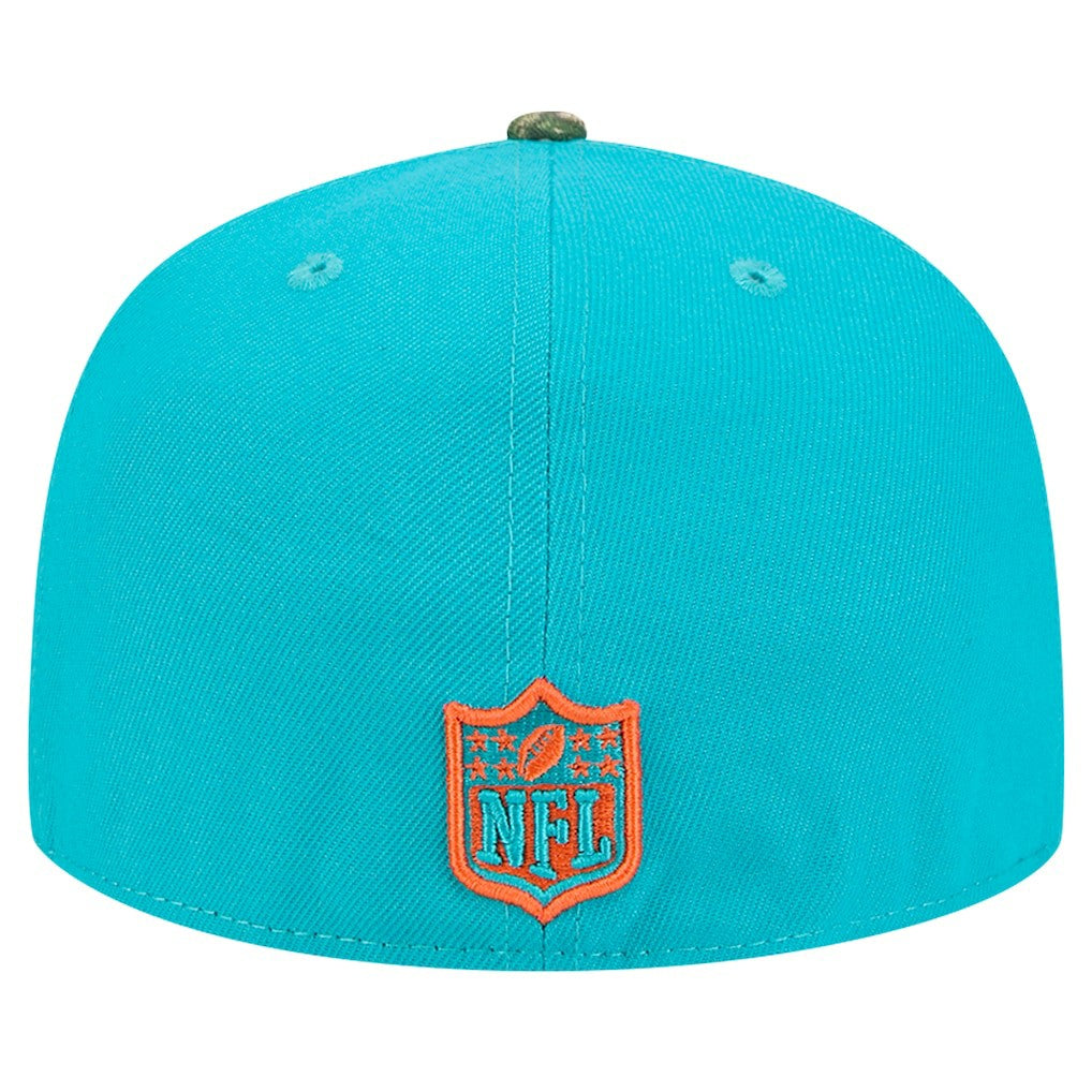 New Era Miami Dolphins Aqua Active Two-Tone Camo 59FIFTY Fitted Hat