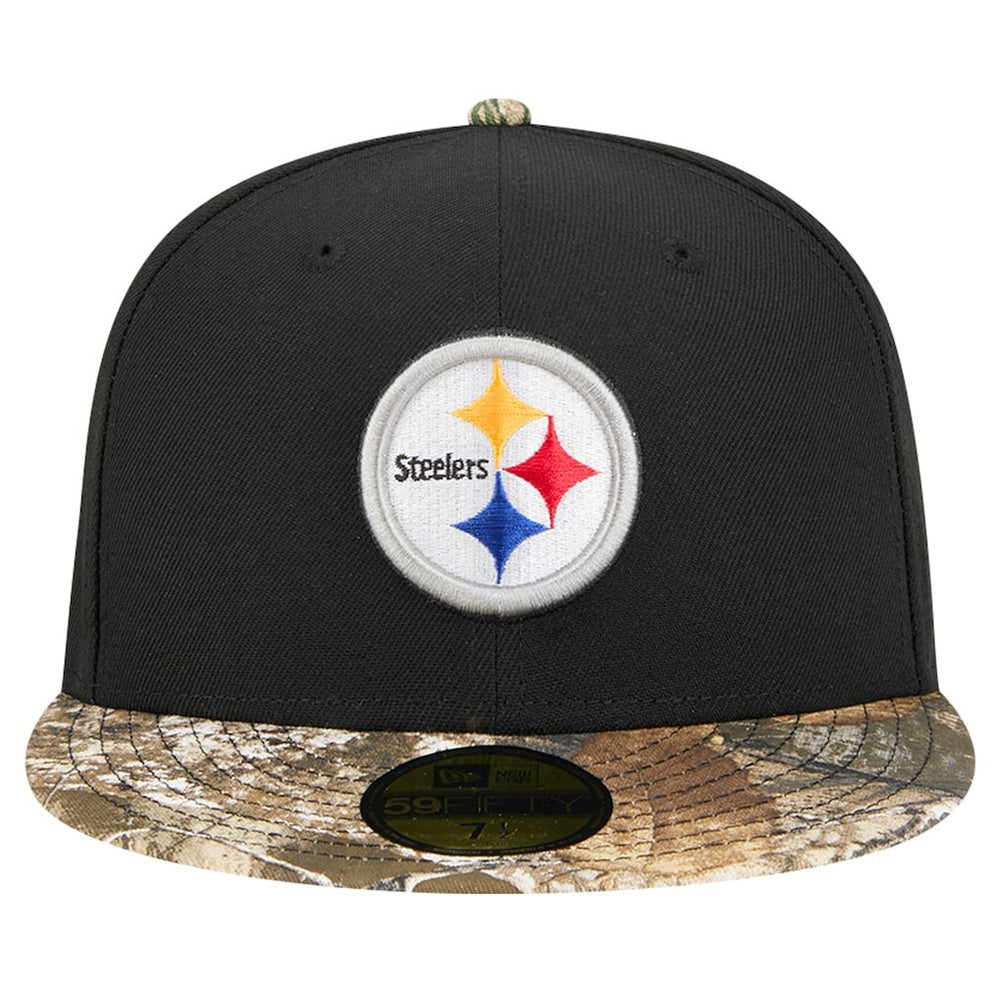New Era Pittsburgh Steelers Black Active Two-Tone Camo 59FIFTY Fitted Hat