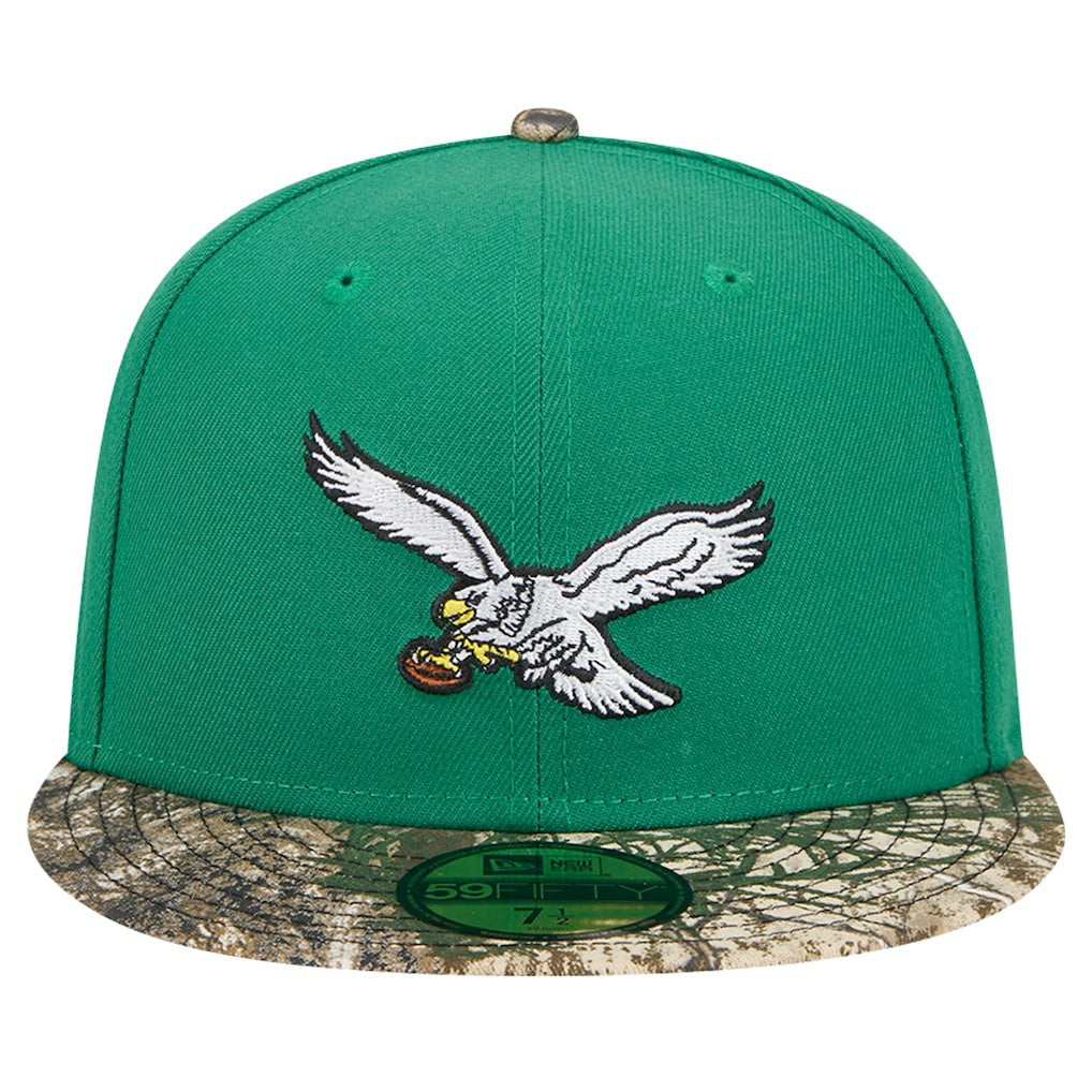 New Era Philadelphia Eagles Kelly Green Active Two-Tone Camo 59FIFTY Fitted Hat