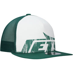 New Era New York Jets Distressed 9FIFTY A-Frame Snapback Hat White/Green
