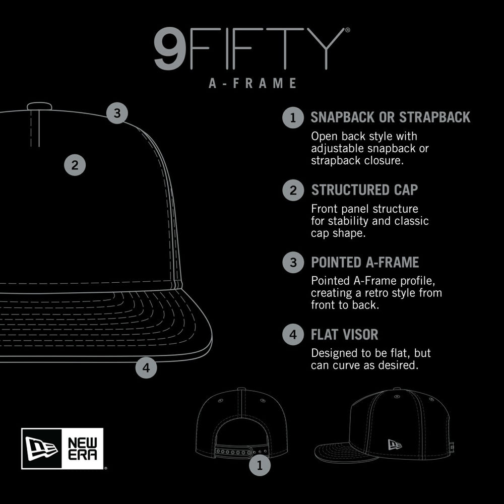New Era New York Jets Distressed 9FIFTY A-Frame Snapback Hat White/Green