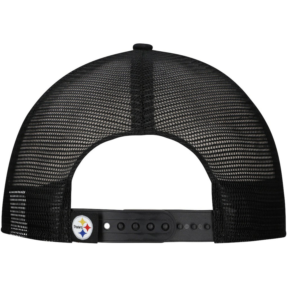 New Era Pittsburgh Steelers Distressed 9FIFTY A-Frame Snapback Hat White/Black