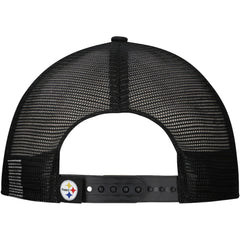 New Era Pittsburgh Steelers Distressed 9FIFTY A-Frame Snapback Hat White/Black