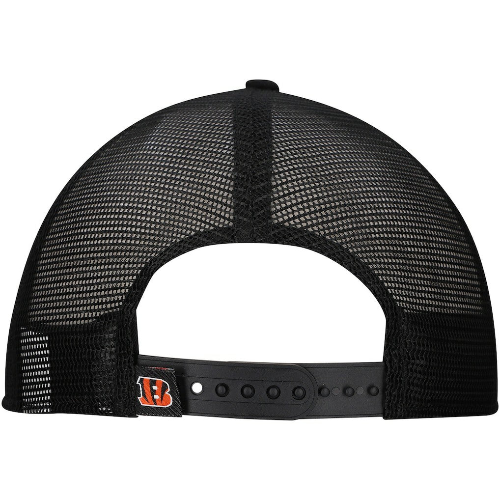 New Era Cincinnati Bengals Distressed 9FIFTY A-Frame Snapback Hat White/Black