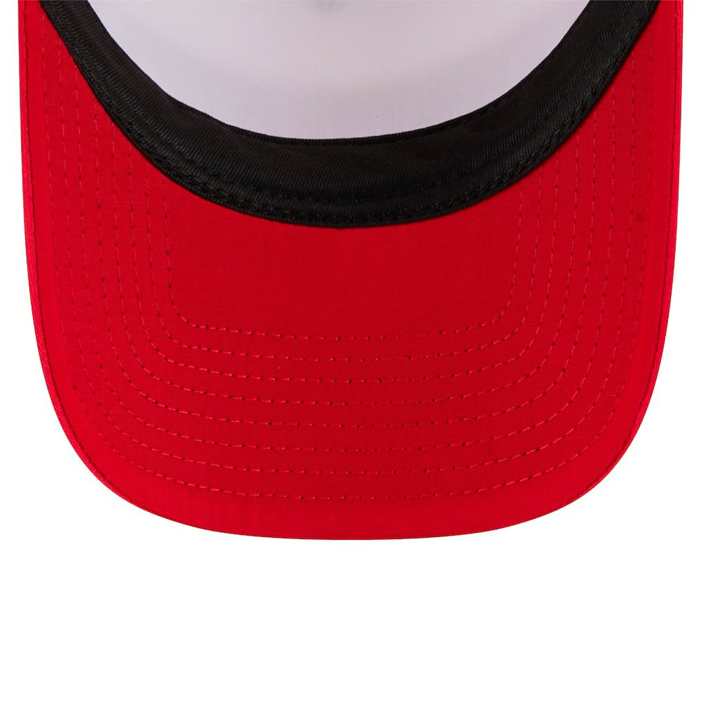 San Francisco 49ers New Era Sport Night Color Block 9FORTY A-Frame Trucker Adjustable Hat White/Scarlet