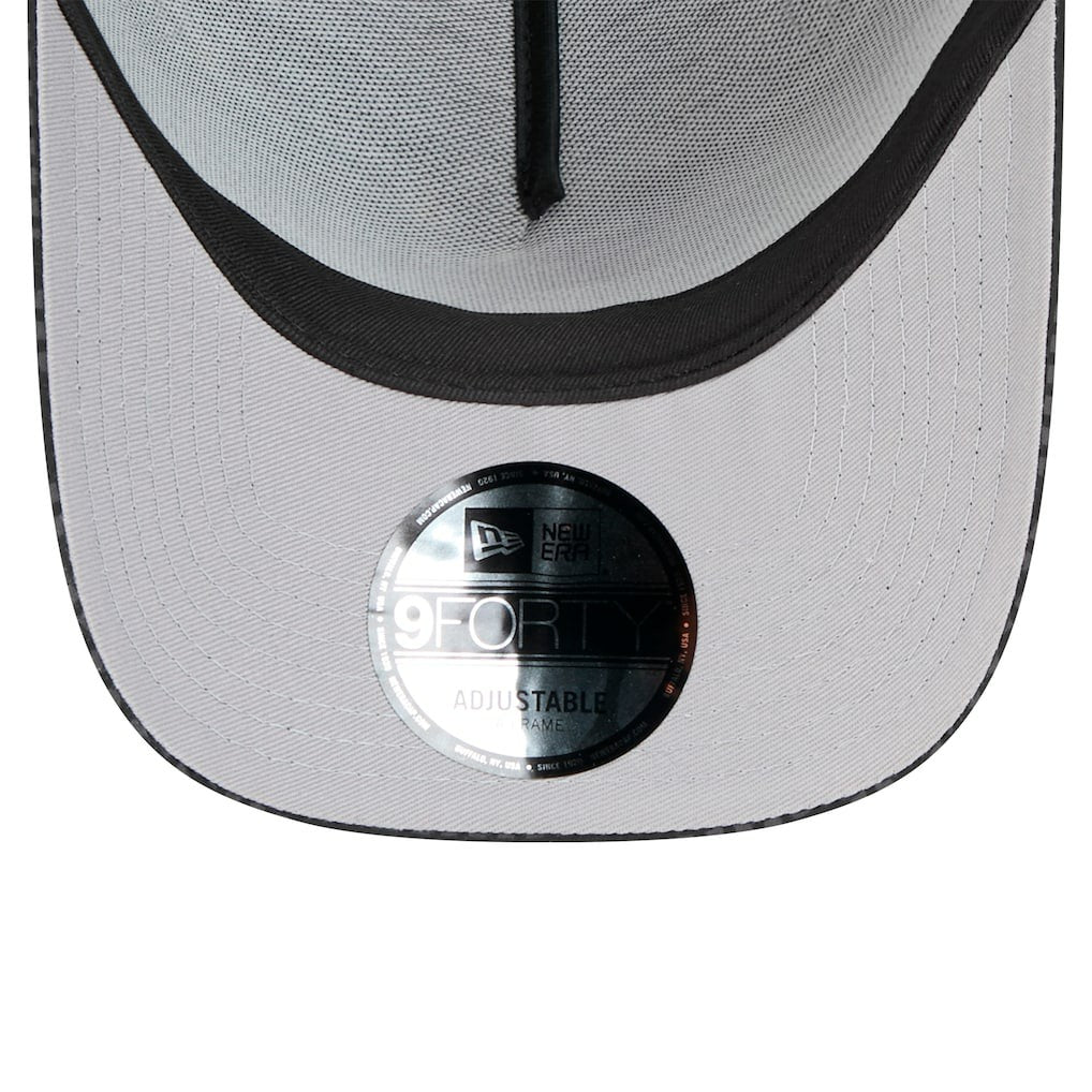 Jacksonville Jaguars New Era Midnight Ink Tonal Text A-Frame Trucker 9FORTY Adjustable Hat Black