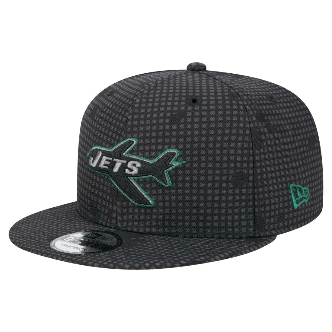 New Era New York Jets Black Midnight Ink Pop Outline 9FIFTY Snapback Hat
