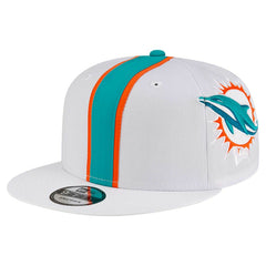 Miami Dolphins New Era Helmet 9FIFTY Snapback Hat White