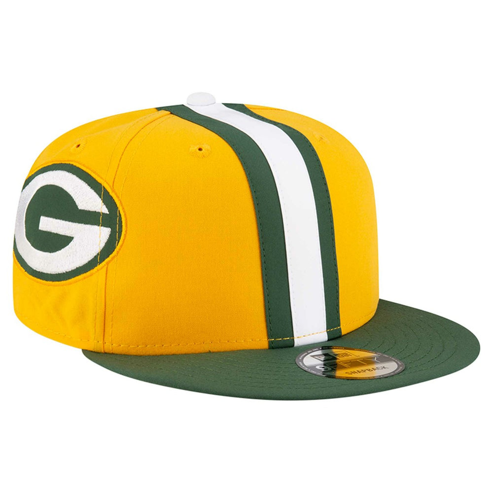 Green Bay Packers New Era Helmet 9FIFTY Snapback Hat Gold