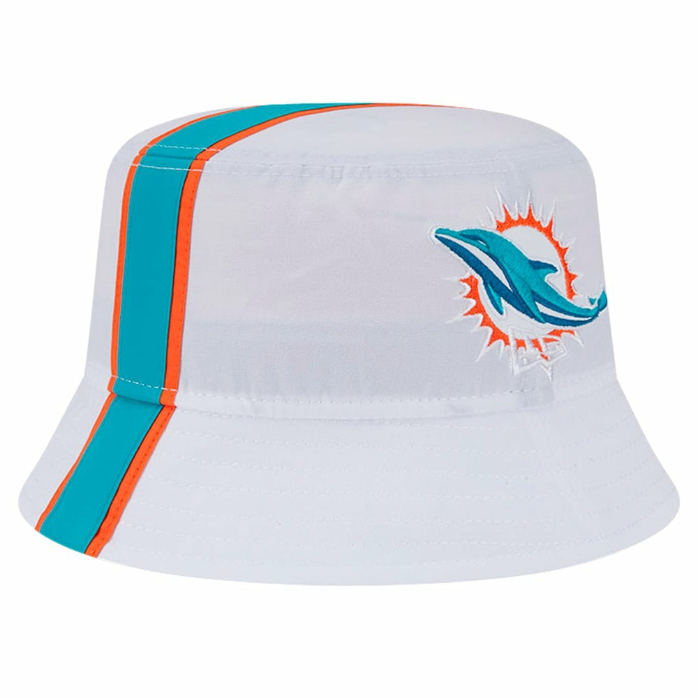 Miami Dolphins New Era Helmet Bucket Hat White