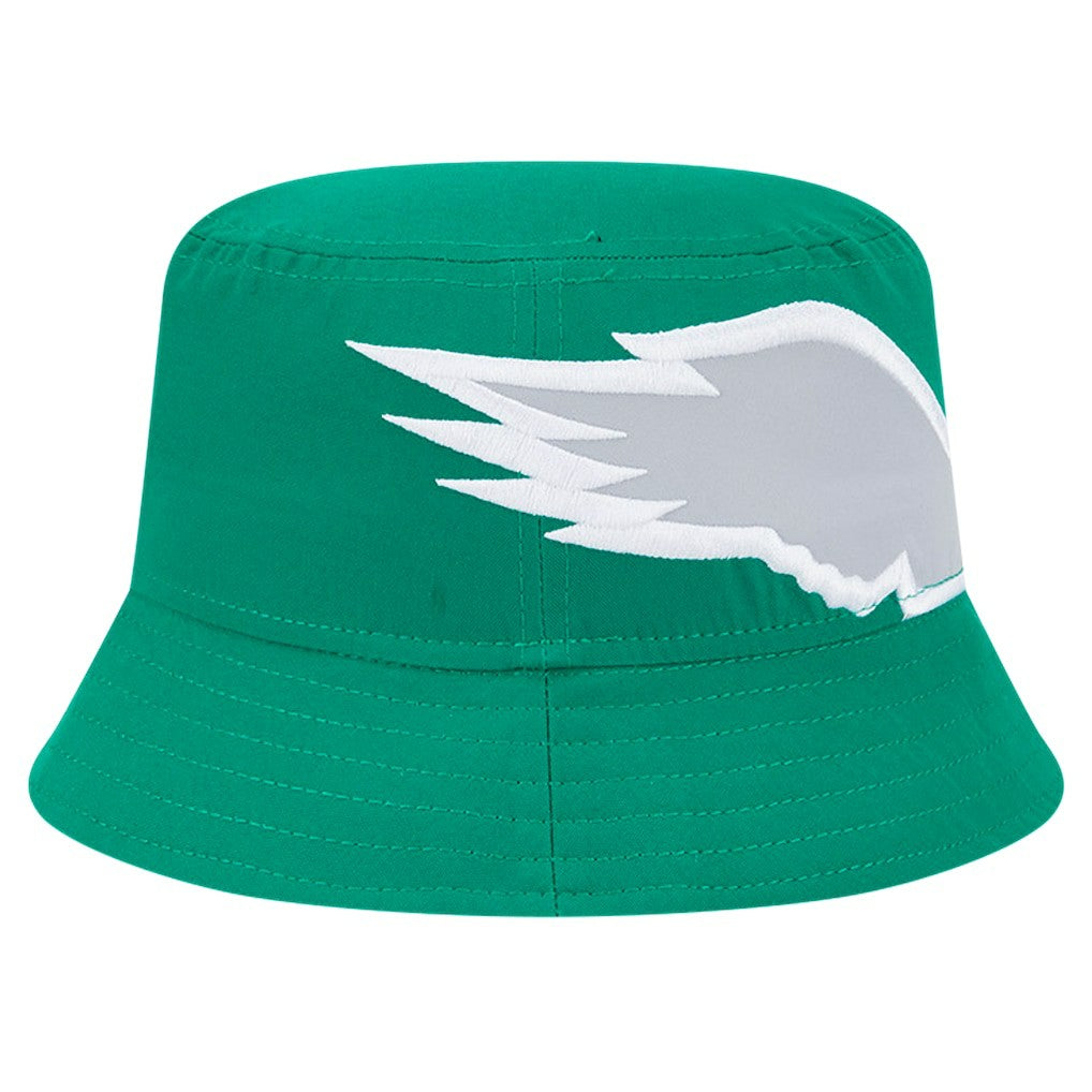 Philadelphia Eagles New Era Helmet Bucket Hat Kelly Green
