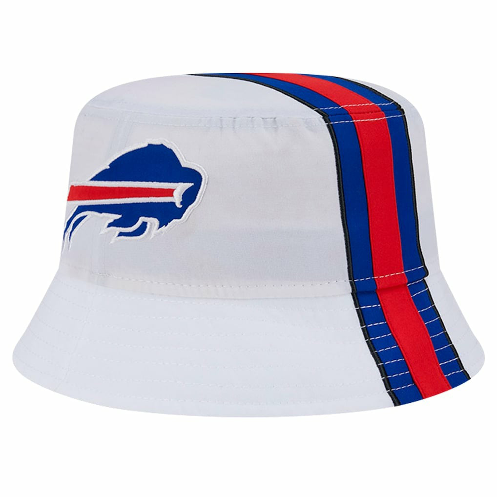 Buffalo Bills New Era Helmet Bucket Hat White
