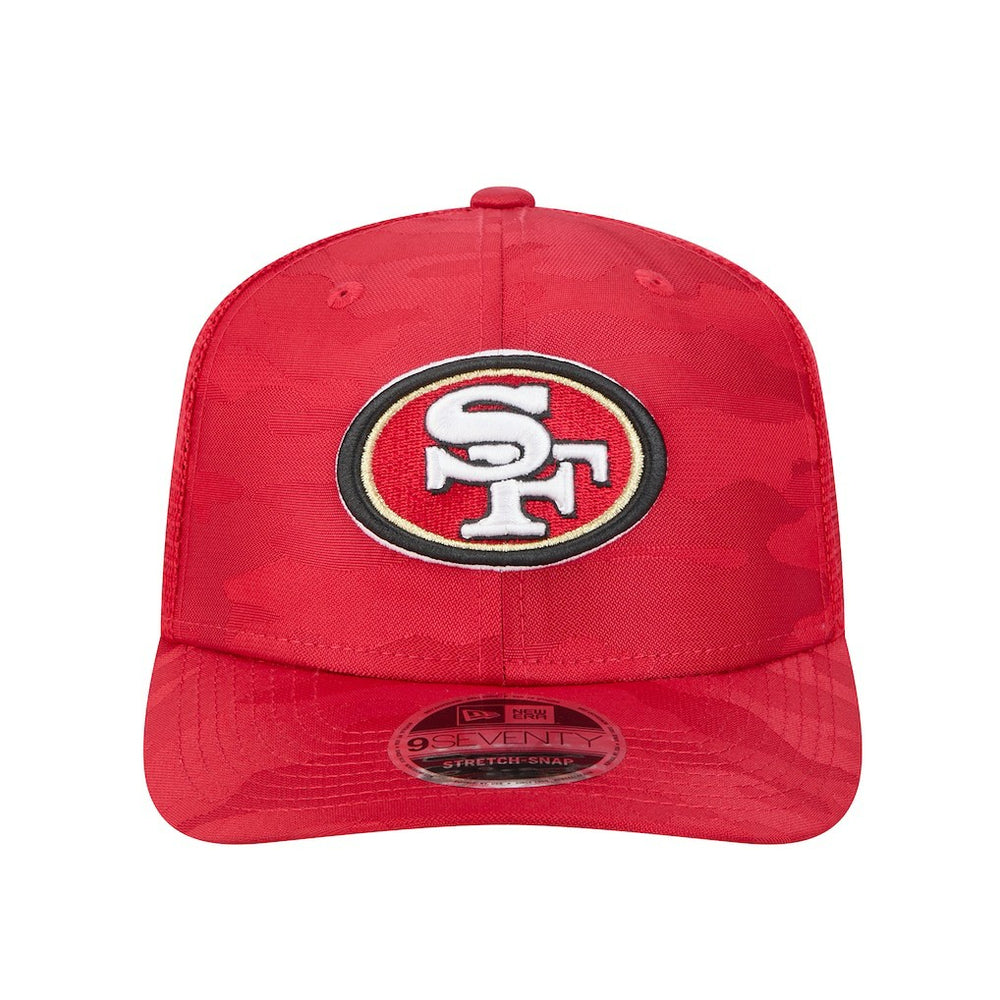 San Francisco 49ers New Era Adventure Camo Trucker 9SEVENTY Stretch-Snap Adjustable Hat Scarlet