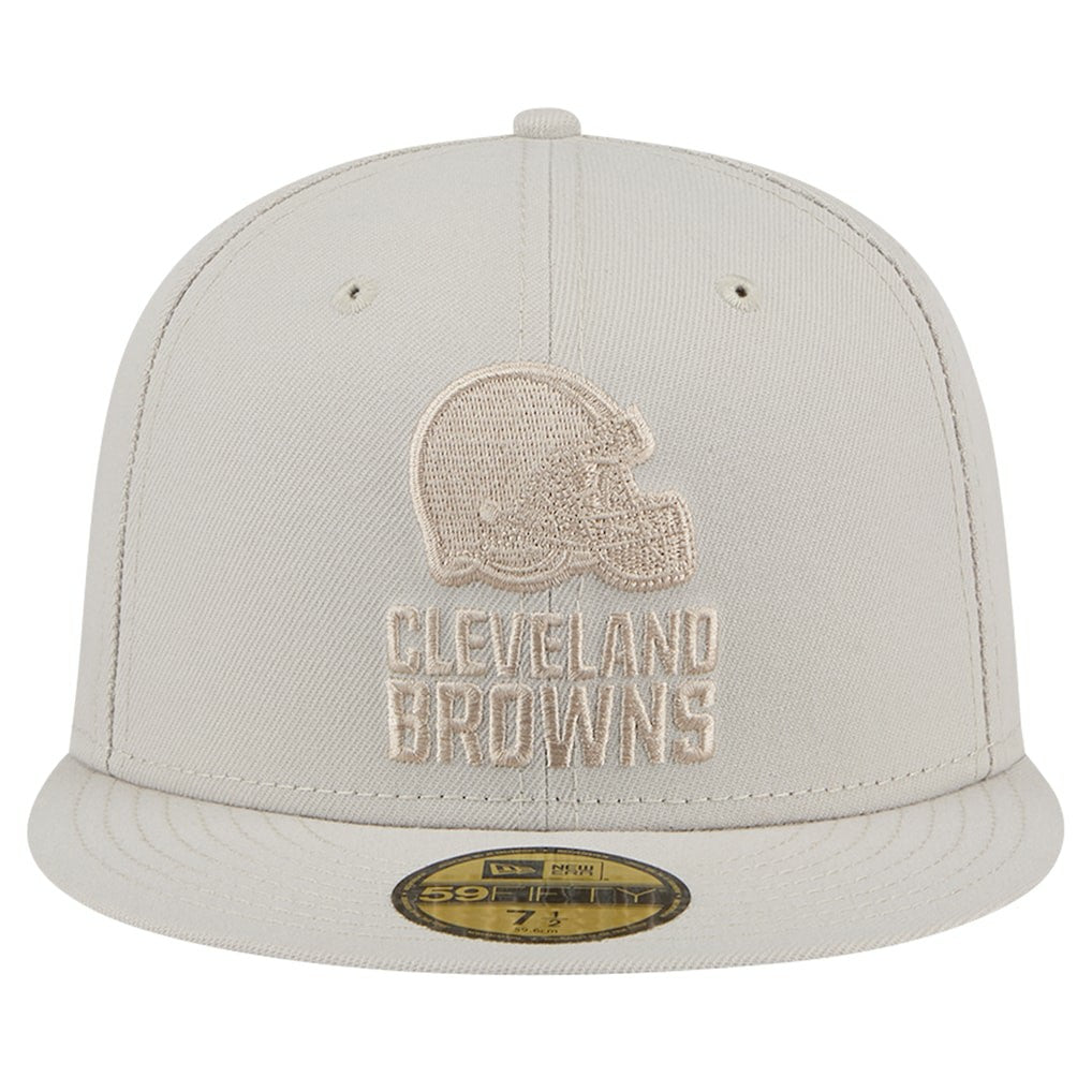 Cleveland Browns New Era Color Pack 59FIFTY Fitted Hat Stone