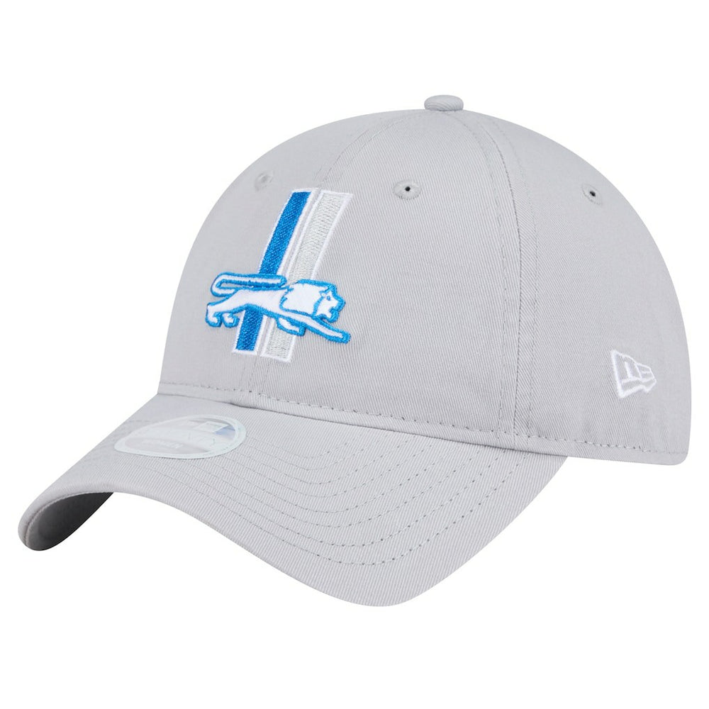 Detroit Lions New Era Women's Throwback Main Core Classic 2.0 9TWENTY Adjustable Hat Silver