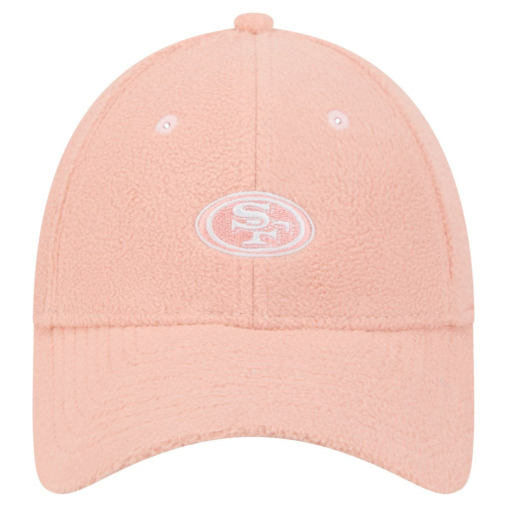 San Francisco 49ers New Era Women's Cozy Sherpa 9FORTY Adjustable Hat Light Pink