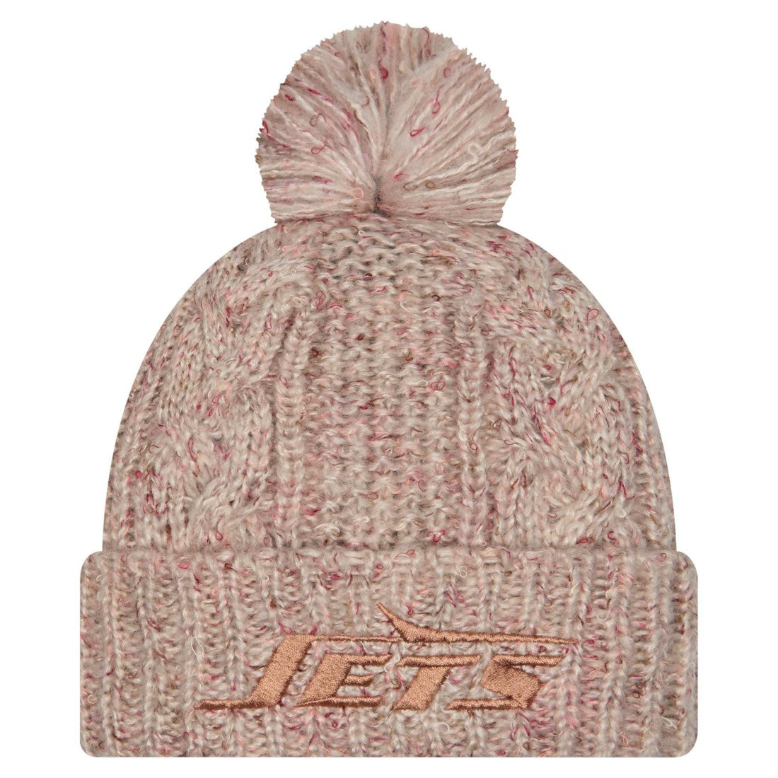 New York Jets New Era Women's Trendy Tone Cuffed Knit Hat with Pom Stone