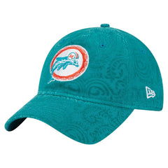 Miami Dolphins New Era Women's Throwback Flair 9TWENTY Adjustable Hat Aqua