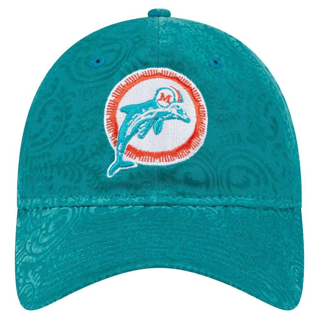 Miami Dolphins New Era Women's Throwback Flair 9TWENTY Adjustable Hat Aqua
