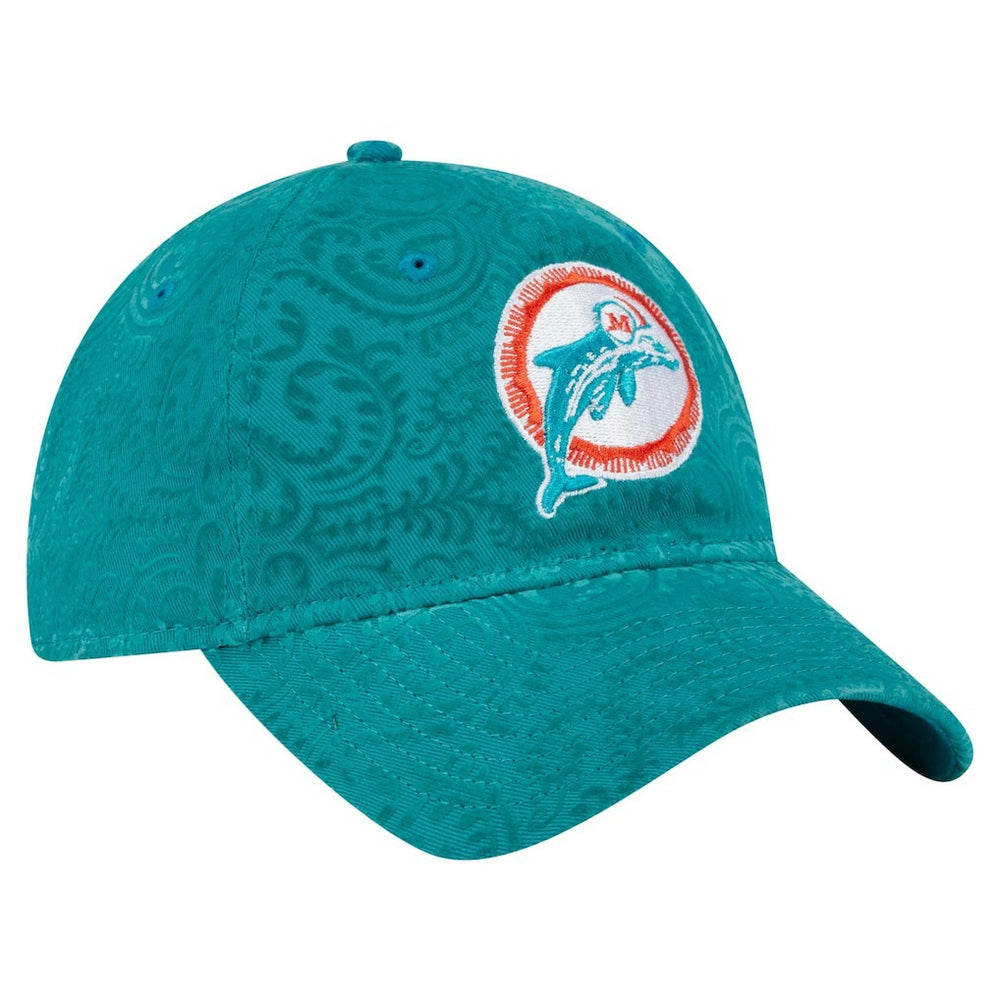 Miami Dolphins New Era Women's Throwback Flair 9TWENTY Adjustable Hat Aqua