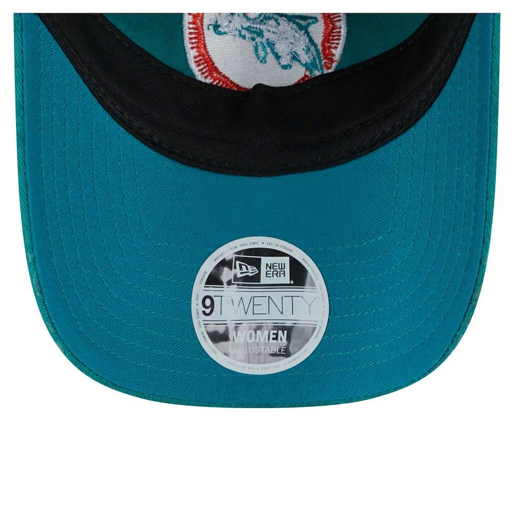 Miami Dolphins New Era Women's Throwback Flair 9TWENTY Adjustable Hat Aqua