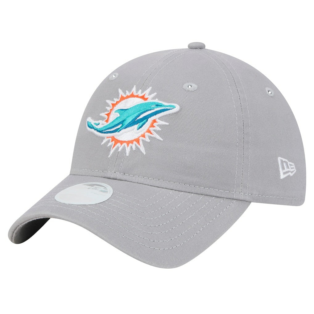 Miami Dolphins New Era Women's Main 9TWENTY Adjustable Hat Gray
